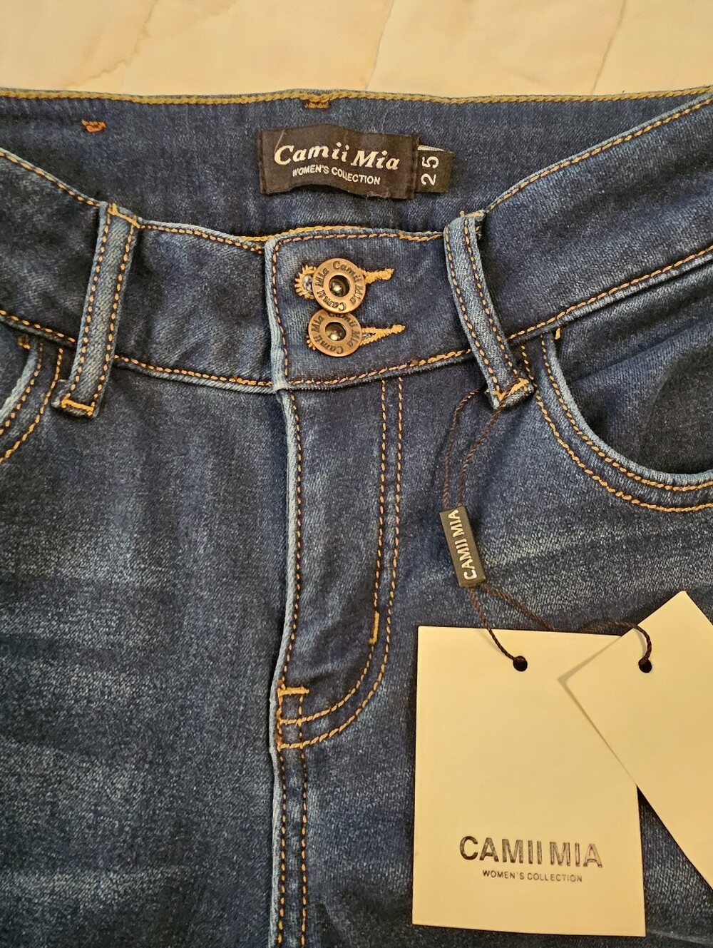 Camii Mia - Fleece Lined Denim Jeans- Size 25 - Picture 6 of 7